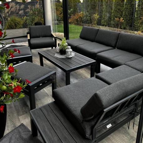 Modułowy narożnik tarasowy 283x222cm Calamba Corner - Antracite