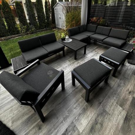 Modułowy narożnik tarasowy 283x222cm Calamba Corner - Antracite