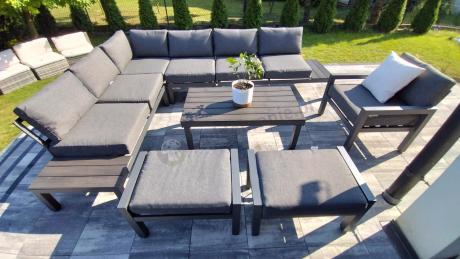 Modułowy narożnik tarasowy 283x222cm Calamba Corner - Antracite