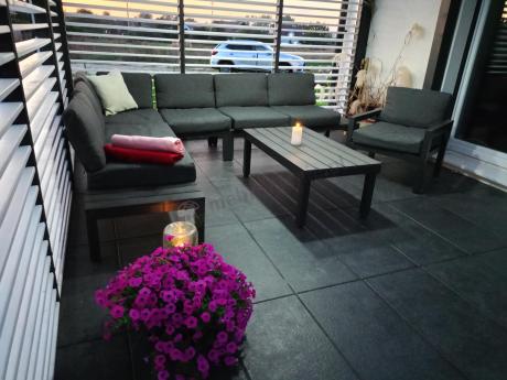 Modułowy narożnik tarasowy 283x222cm Calamba Corner - Antracite