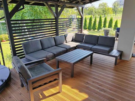 Modułowy narożnik tarasowy 283x222cm Calamba Corner - Antracite