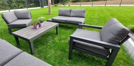 Modułowy narożnik tarasowy 283x222cm Calamba Corner - Antracite