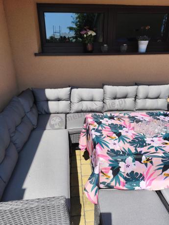 Narożne meble ogrodowe z fotelem technorattan Perata Corner – Anthracite