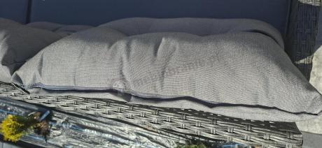 Narożne meble ogrodowe z fotelem technorattan Perata Corner – Anthracite