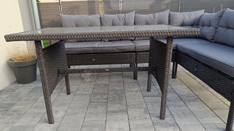 Narożne meble ogrodowe z fotelem technorattan Perata Corner – Anthracite