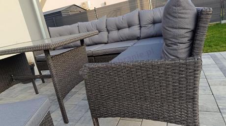 Narożne meble ogrodowe z fotelem technorattan Perata Corner – Anthracite