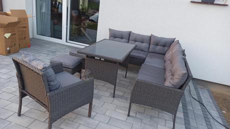 Narożne meble ogrodowe z fotelem technorattan Perata Corner – Anthracite