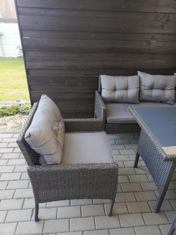 Narożne meble ogrodowe z fotelem technorattan Perata Corner – Anthracite