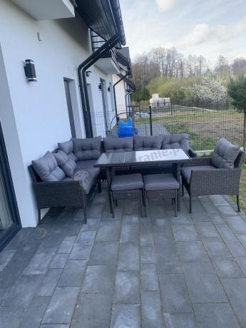 Narożne meble ogrodowe z fotelem technorattan Perata Corner – Anthracite