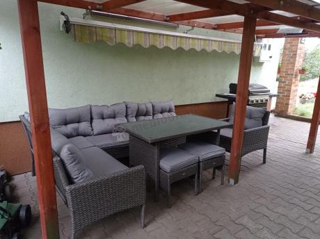 Narożne meble ogrodowe z fotelem technorattan Perata Corner – Anthracite