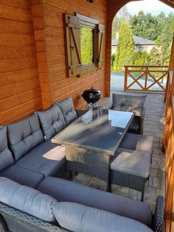 Narożne meble ogrodowe z fotelem technorattan Perata Corner – Anthracite