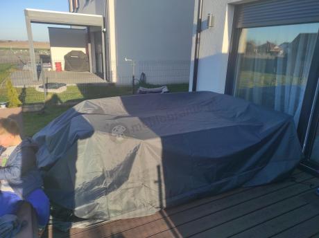 Narożne meble ogrodowe z fotelem technorattan Perata Corner – Anthracite