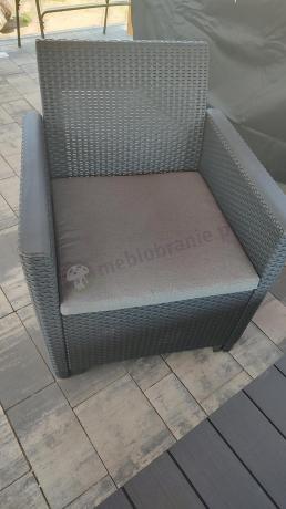 Narożnik dla 10 osób 172 x 272cm ze stolikiem podnoszonym i trzema fotelami - grafitowy