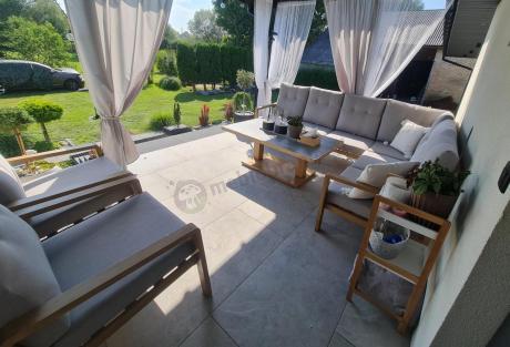 Narożnik ogrodowy 6 osobowy z regulowanym stołem i 2 fotelami Tavaro Corner Plus Wood
