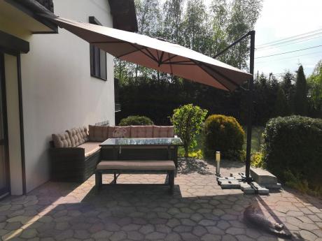 Elegancki komplet brązowy na taras