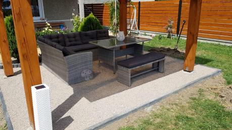 Jasnoszary narożnik ogrodowy technorattan