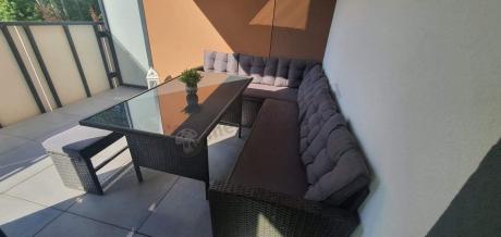 Narożnik tarasowy z technorattanu ciemnoszary