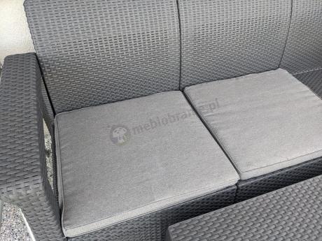 Narożnik tarasowy ze stolikiem skrzynią