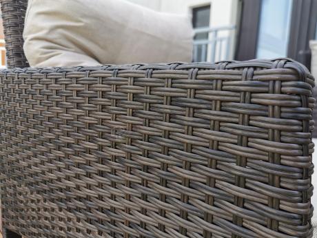 Narożnik technorattan 10 miejsc ze stołem obiadowym Perata Corner Plus Brown