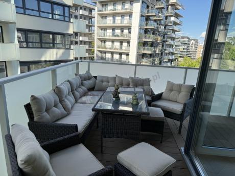 Narożnik technorattan 10 miejsc ze stołem obiadowym Perata Corner Plus Brown