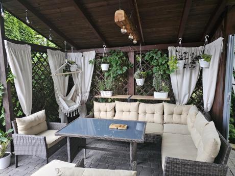 Narożnik technorattan 10 miejsc ze stołem obiadowym Perata Corner Plus Brown