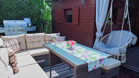 Narożnik technorattan 8 miejsc ze stołem obiadowym Perata Corner Brown