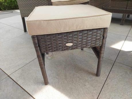 Narożnik technorattan 8 miejsc ze stołem obiadowym Perata Corner Brown