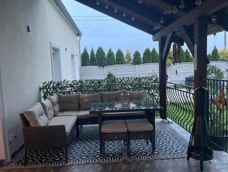 Narożnik technorattan 8 miejsc ze stołem obiadowym Perata Corner Brown