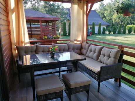 Narożnik technorattan 8 miejsc ze stołem obiadowym Perata Corner Brown