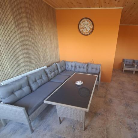 Narożnik technorattan ze stołem 120x70cm i fotelami Perata Corner Plus Light Grey