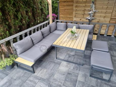 Narożnik wypoczynkowy ze stołem 160cm na taras Panaon WG