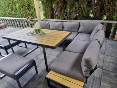 Narożnik wypoczynkowy ze stołem 160cm na taras Panaon WG
