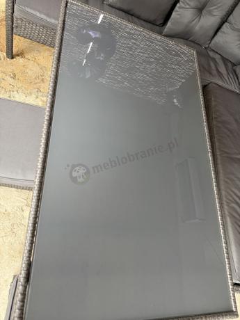 Narożnik z technorattanu 190x190cm z pufami Torino Corner XL Anthracite