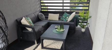 Narożny zestaw mebli do ogrodu