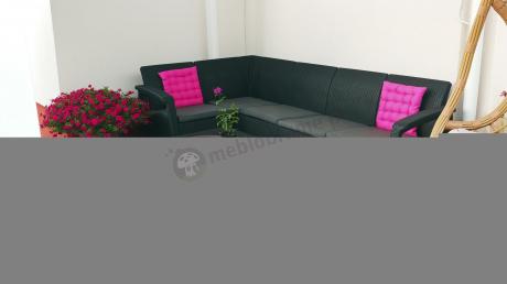 Narożny zestaw mebli do ogrodu