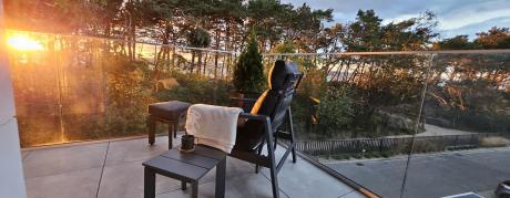 Nowoczesne aluminiowe meble ogrodowe z regulowanymi fotelami - Renalo Dining Relax Grafitowe