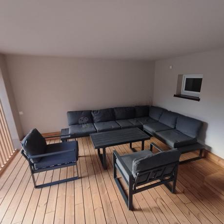 Nowoczesne grafitowe meble ogrodowe modułowe Panaon DG