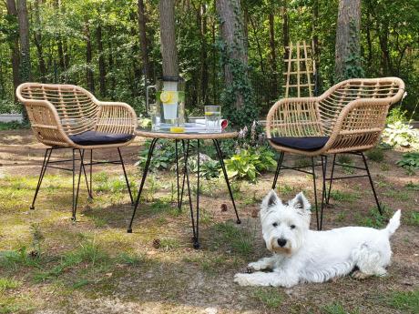 Meble na balkon w bloku z technorattanu boho