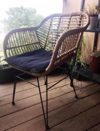 Meble na balkon w bloku z technorattanu boho