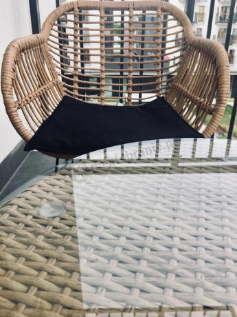 Meble na balkon w bloku z technorattanu boho