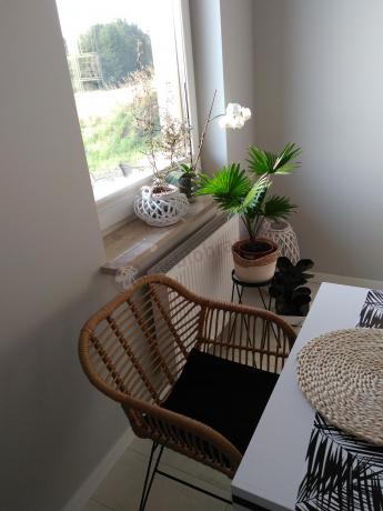 Meble na balkon w bloku z technorattanu boho