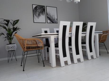 Meble na balkon w bloku z technorattanu boho