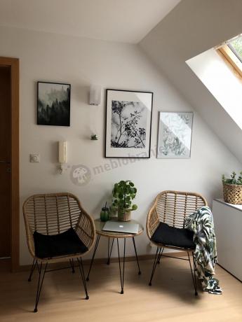 Meble na balkon w bloku z technorattanu boho