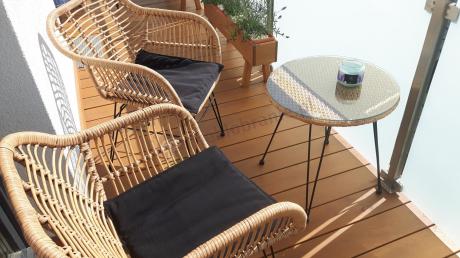 Meble na balkon w bloku z technorattanu boho