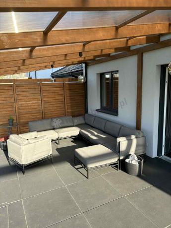 Nowoczesne meble modułowe ogrodowe Dandy - 6 elementów +fotel +pufa