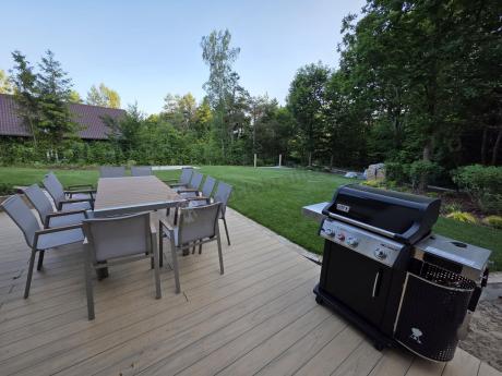 Nowoczesne meble ogrodowe ze stołem 210cm + 12 krzeseł Tanami Marla Taupe