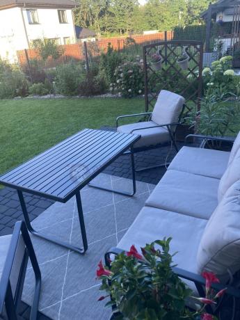 Nowoczesne meble tarasowe - komplet z sofą i fotelami Ater Dining - Beige
