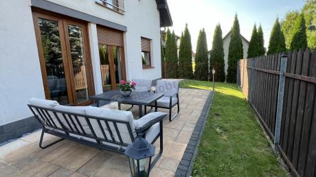 Nowoczesne meble tarasowe - komplet z sofą i fotelami Ater Dining - Beige