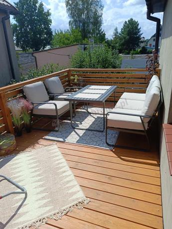 Nowoczesne meble tarasowe - komplet z sofą i fotelami Ater Dining - Beige