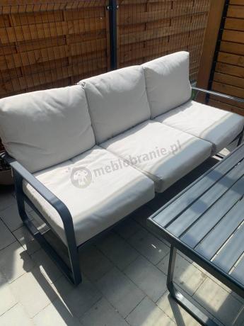 Nowoczesne meble tarasowe - komplet z sofą i fotelami Ater Dining - Beige